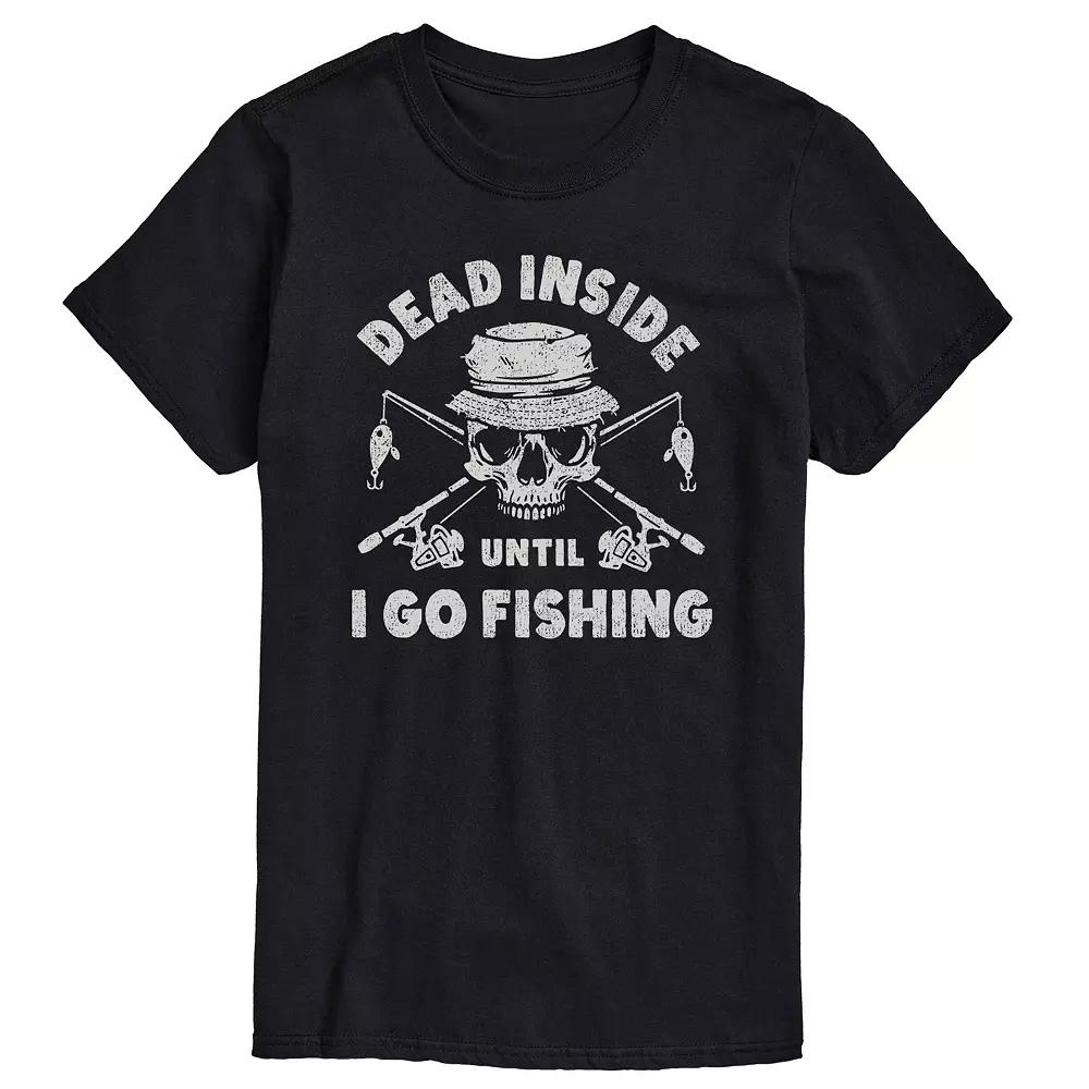 Men's Dead Inside Go Fishing Graphic Tee,  Product Image
