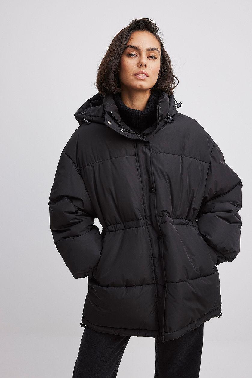 Waist Drawstring Padded Jacket Product Image