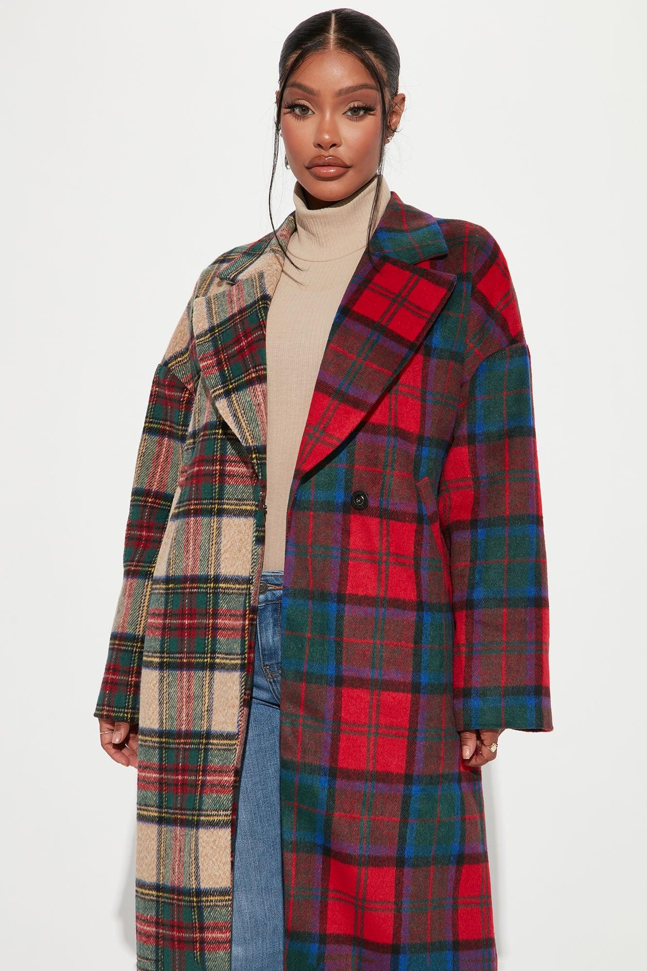 Strange Things Plaid Coat - Red/combo Product Image