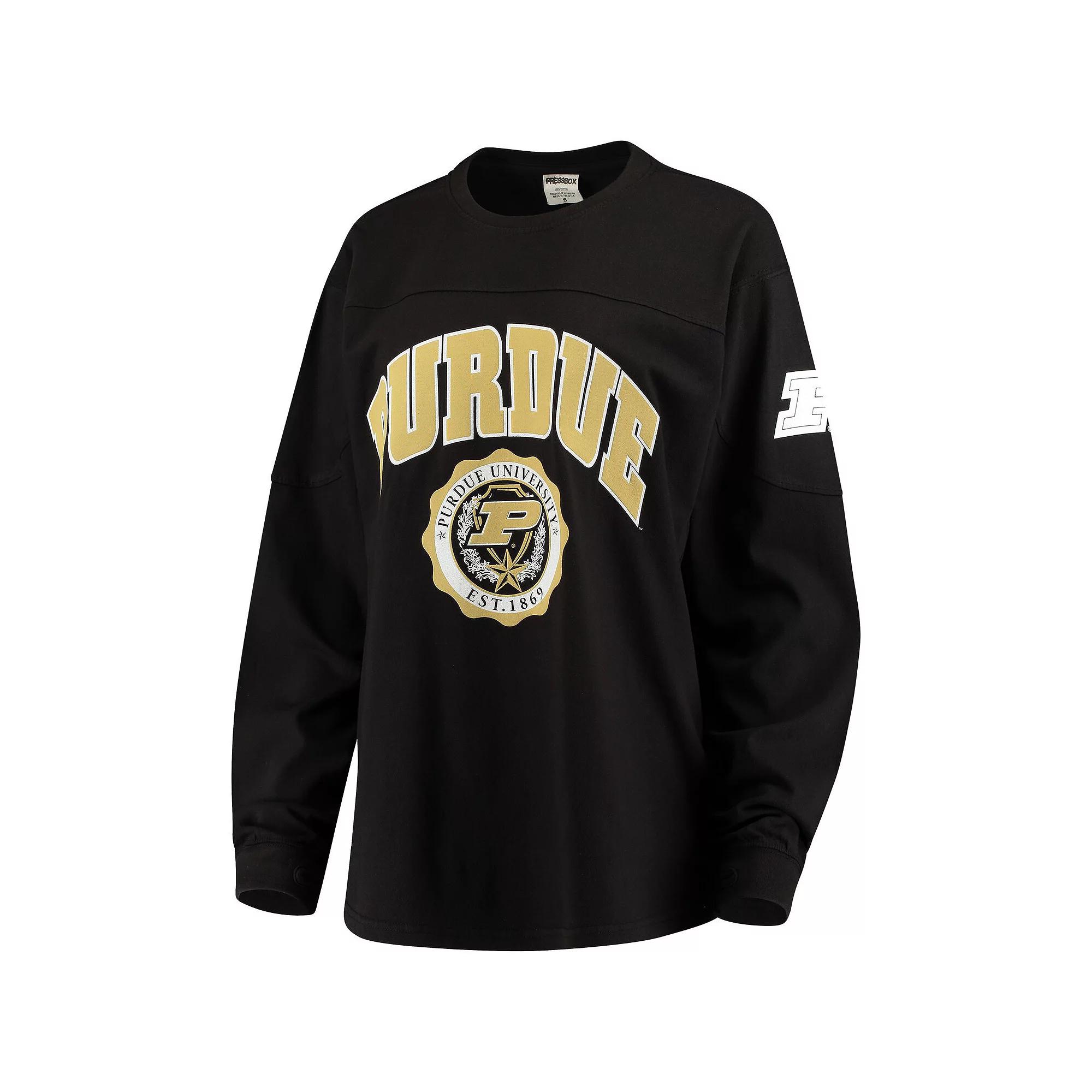 Women's Black Purdue Boilermakers Edith Long Sleeve T-Shirt, Size: Medium Product Image