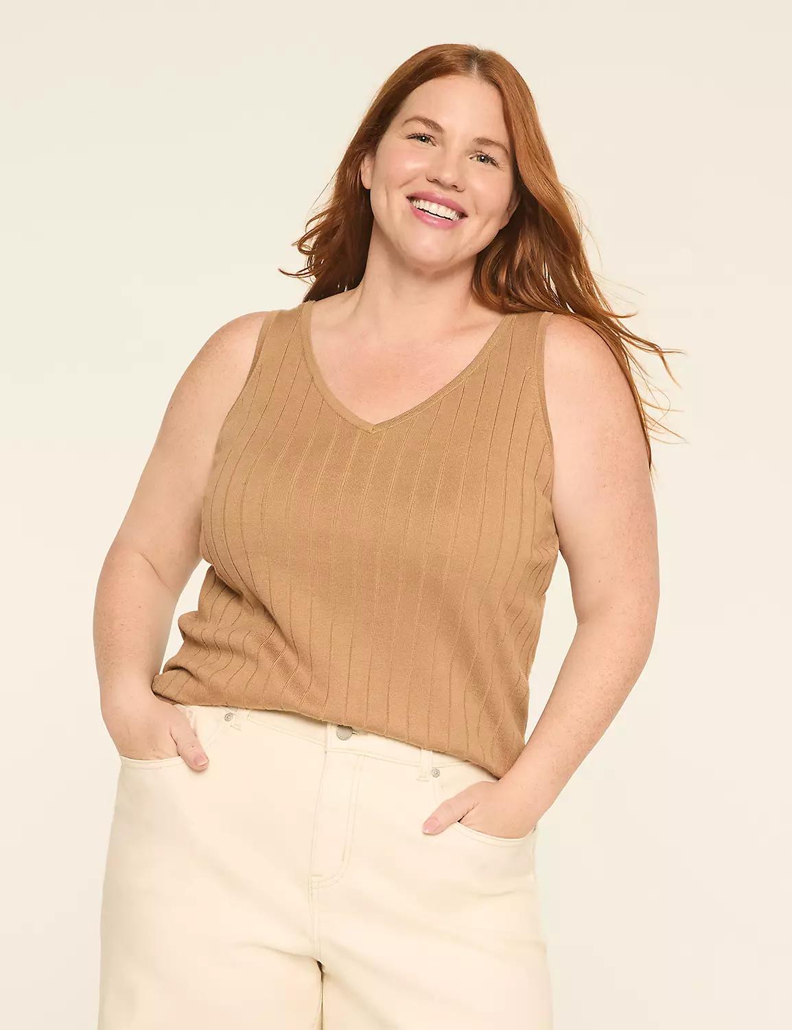 Rib Sweater Tank Product Image