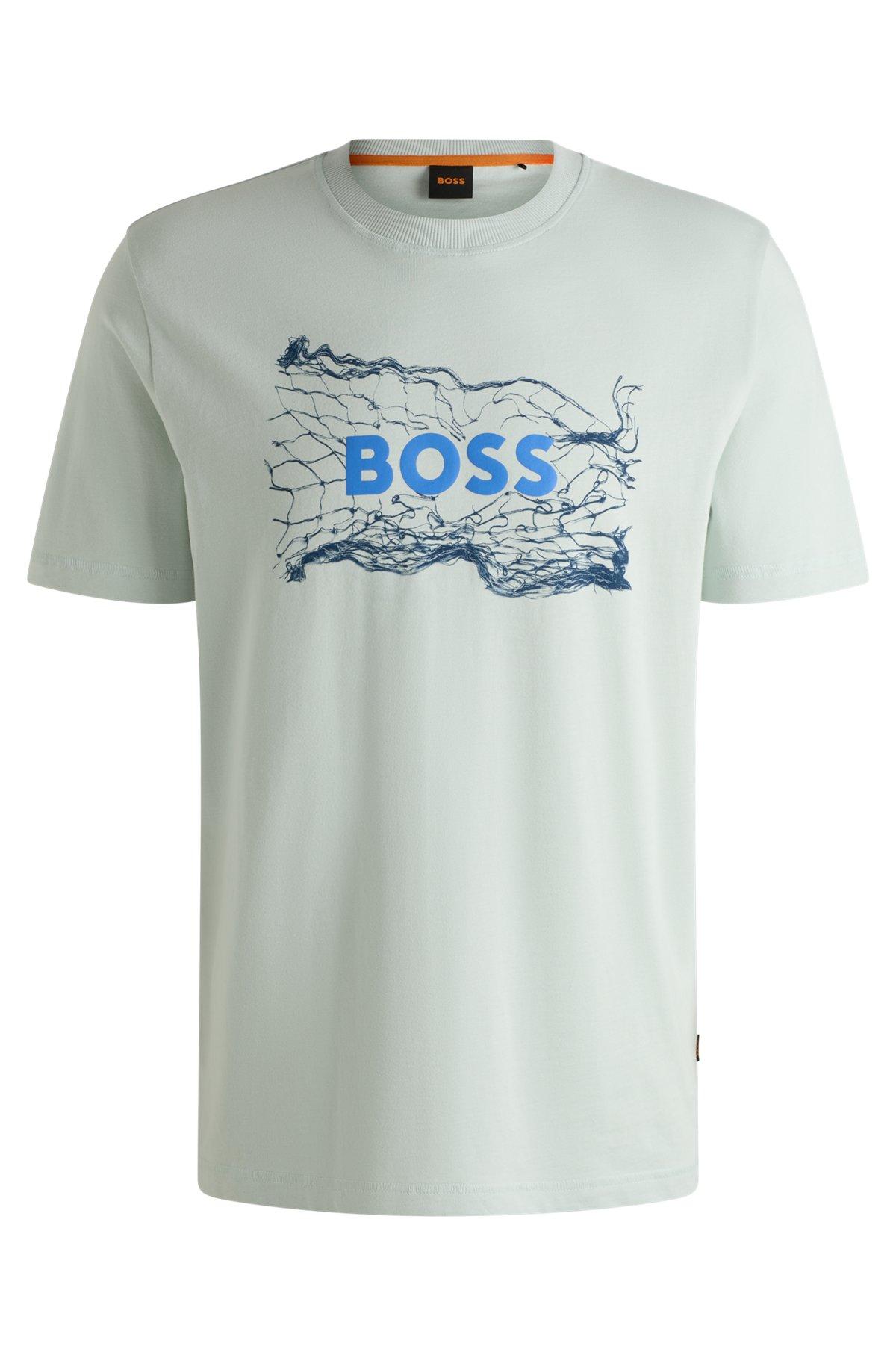 Cotton-jersey T-shirt with logo artwork Product Image