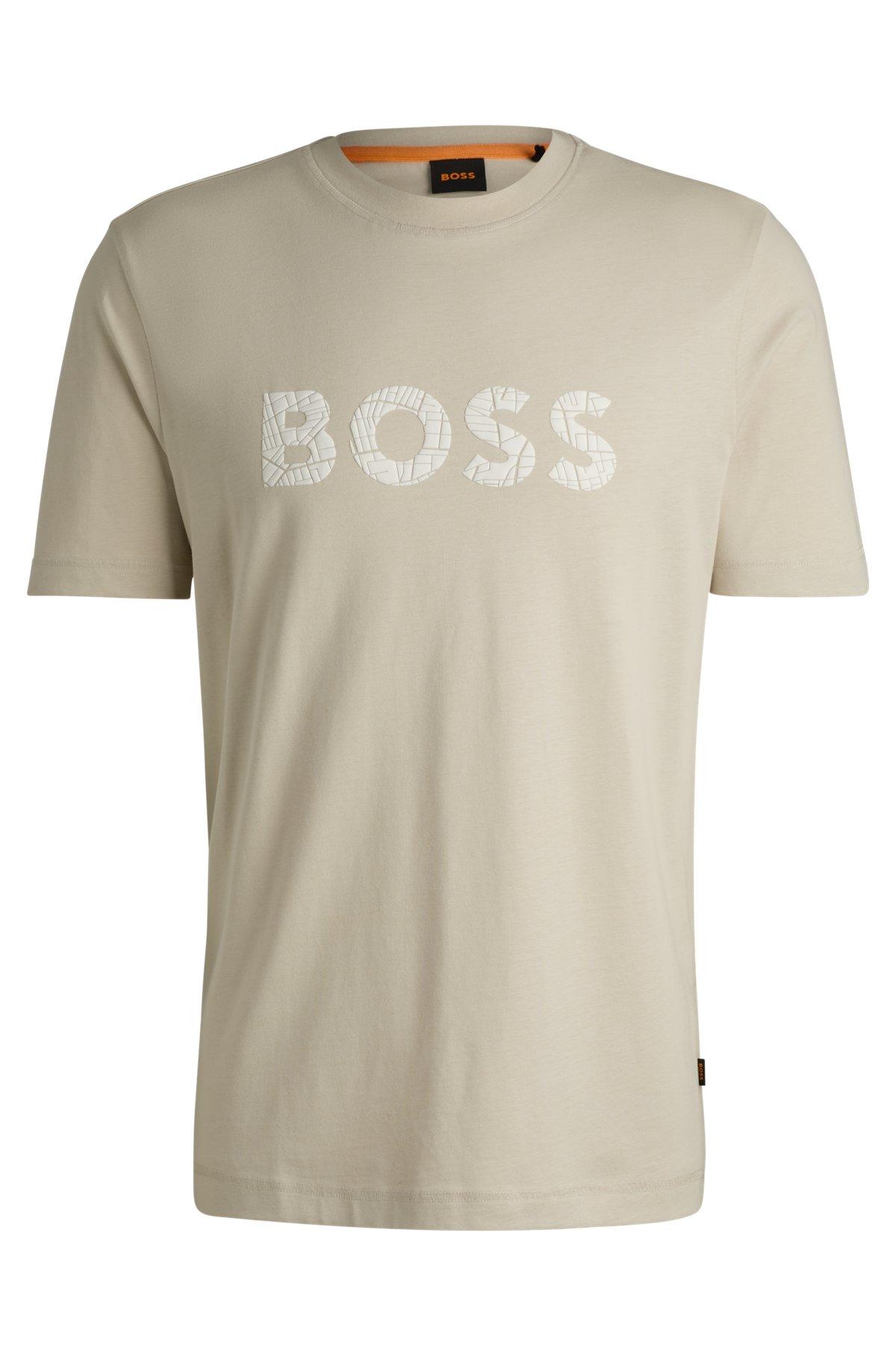 Cotton-jersey slim-fit T-shirt with logo print Product Image