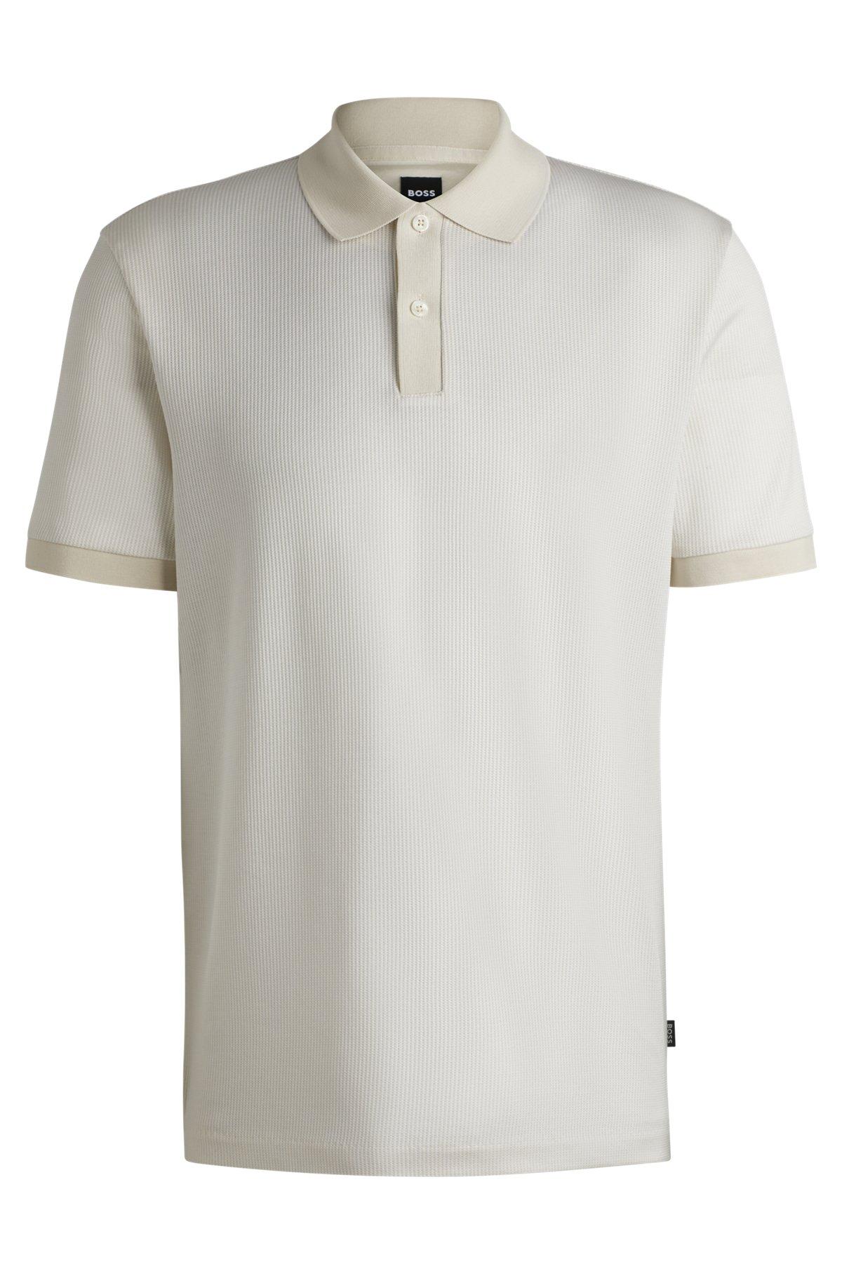 Structured-cotton polo shirt with solid trims Product Image
