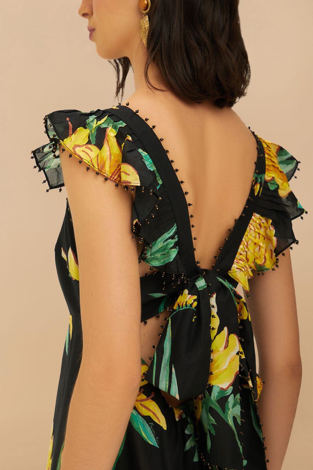 Black Alice Flowers Maxi Dress Product Image