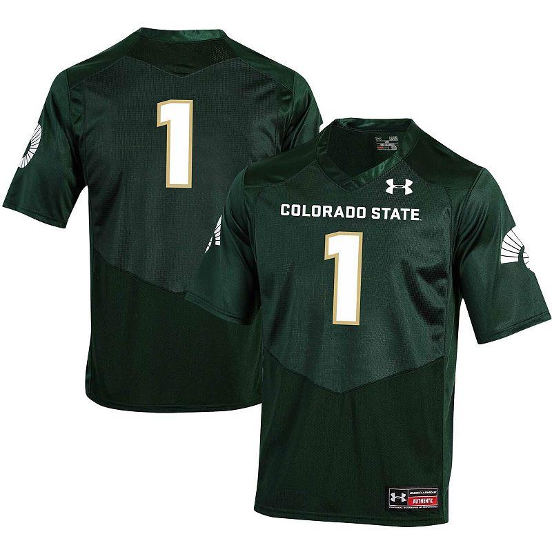 Men's Under Armour #1 Green Colorado State Rams Replica Football Jersey,  Product Image
