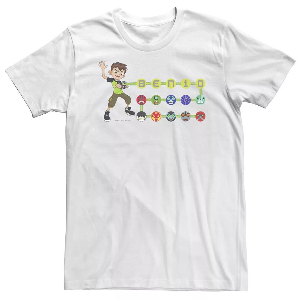 Big & Tall Cartoon Network Ben 10 Omnitrix Alien Icons Tee, Men's,  Product Image
