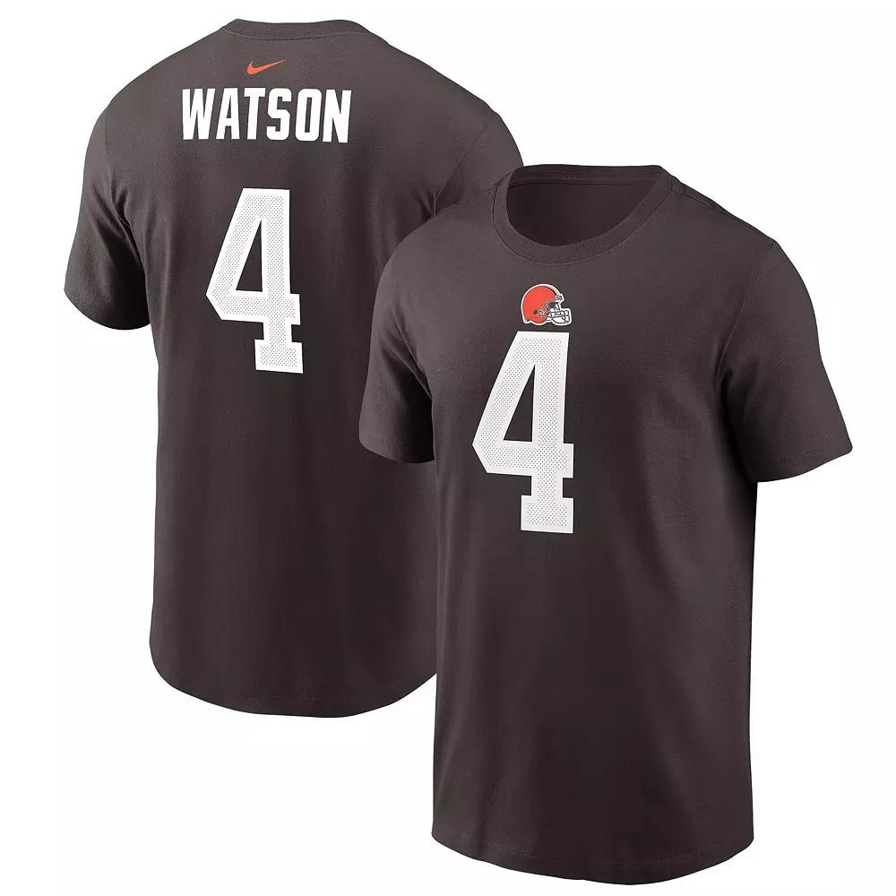 Men's Nike Deshaun Watson Brown Cleveland Browns Player Name & Number T-Shirt,  Product Image