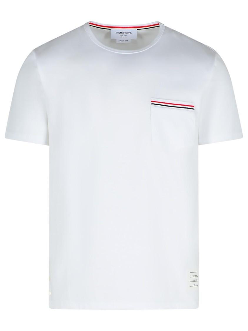 THOM BROWNE Oversized Pocket T-shirt Clothing In White Product Image