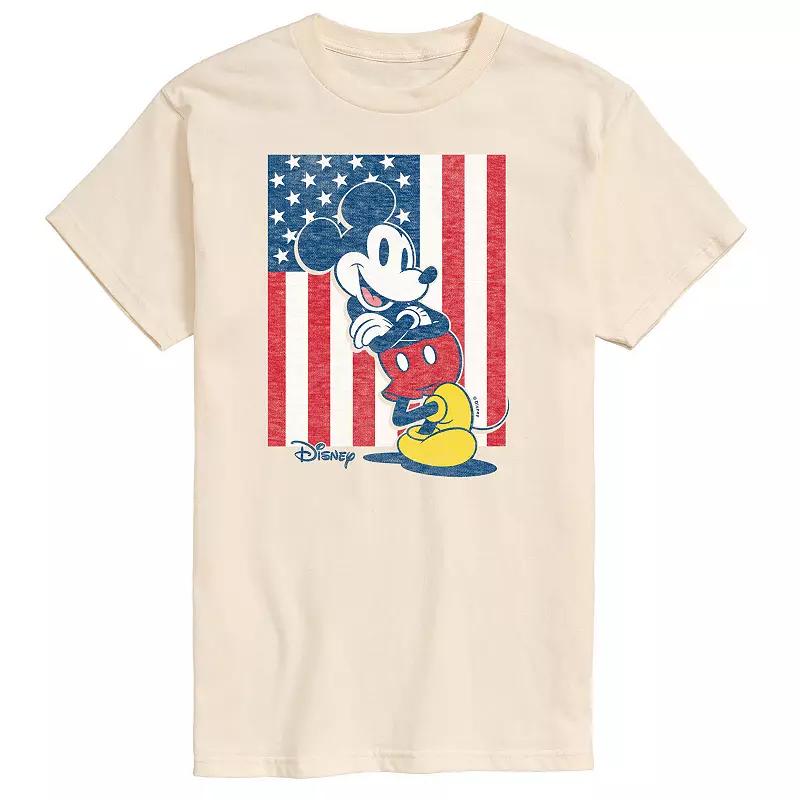 Disney's Mickey Mouse Big & Tall American Flag Graphic Tee, Men's,  Product Image