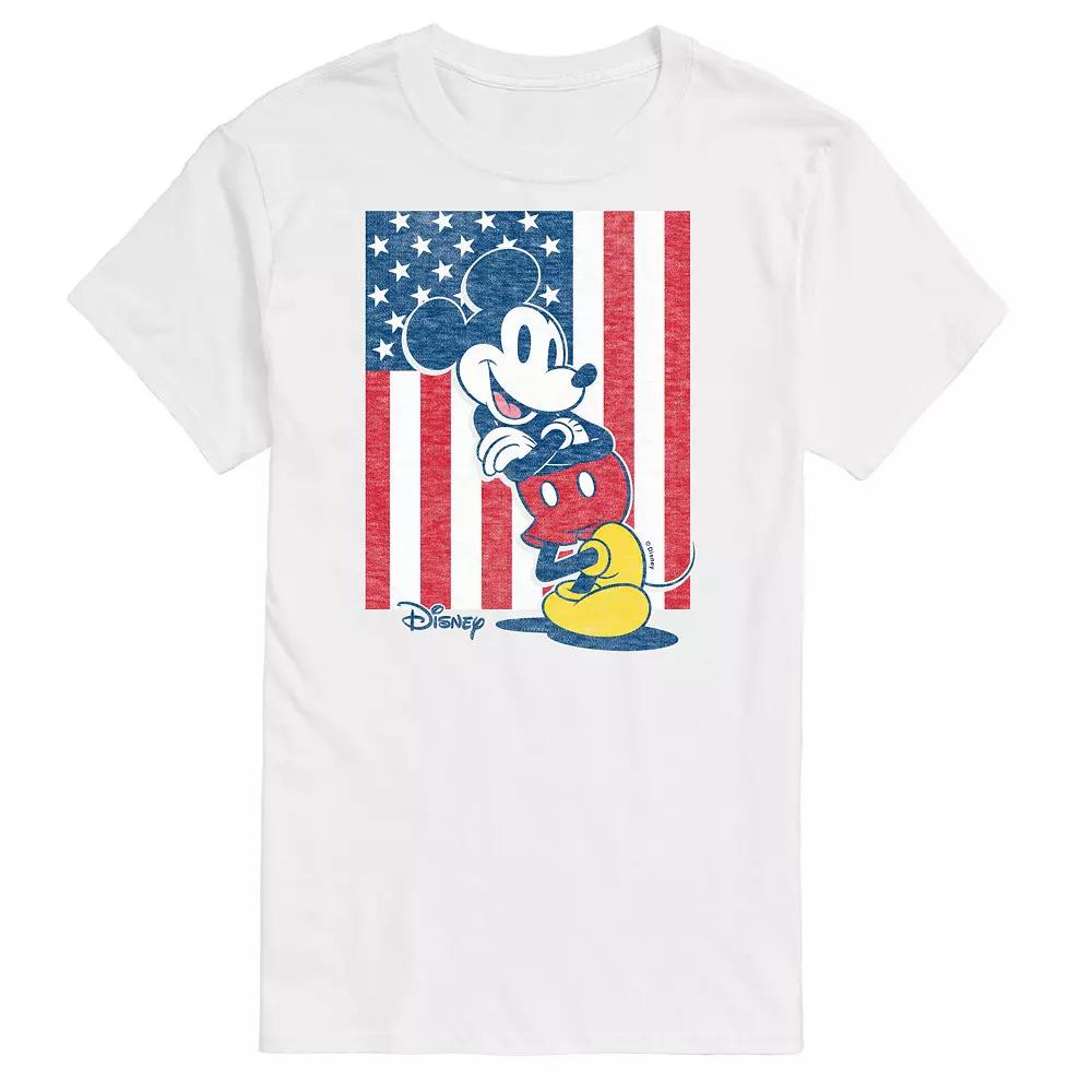 Disney's Mickey Mouse Big & Tall American Flag Graphic Tee, Men's,  Product Image