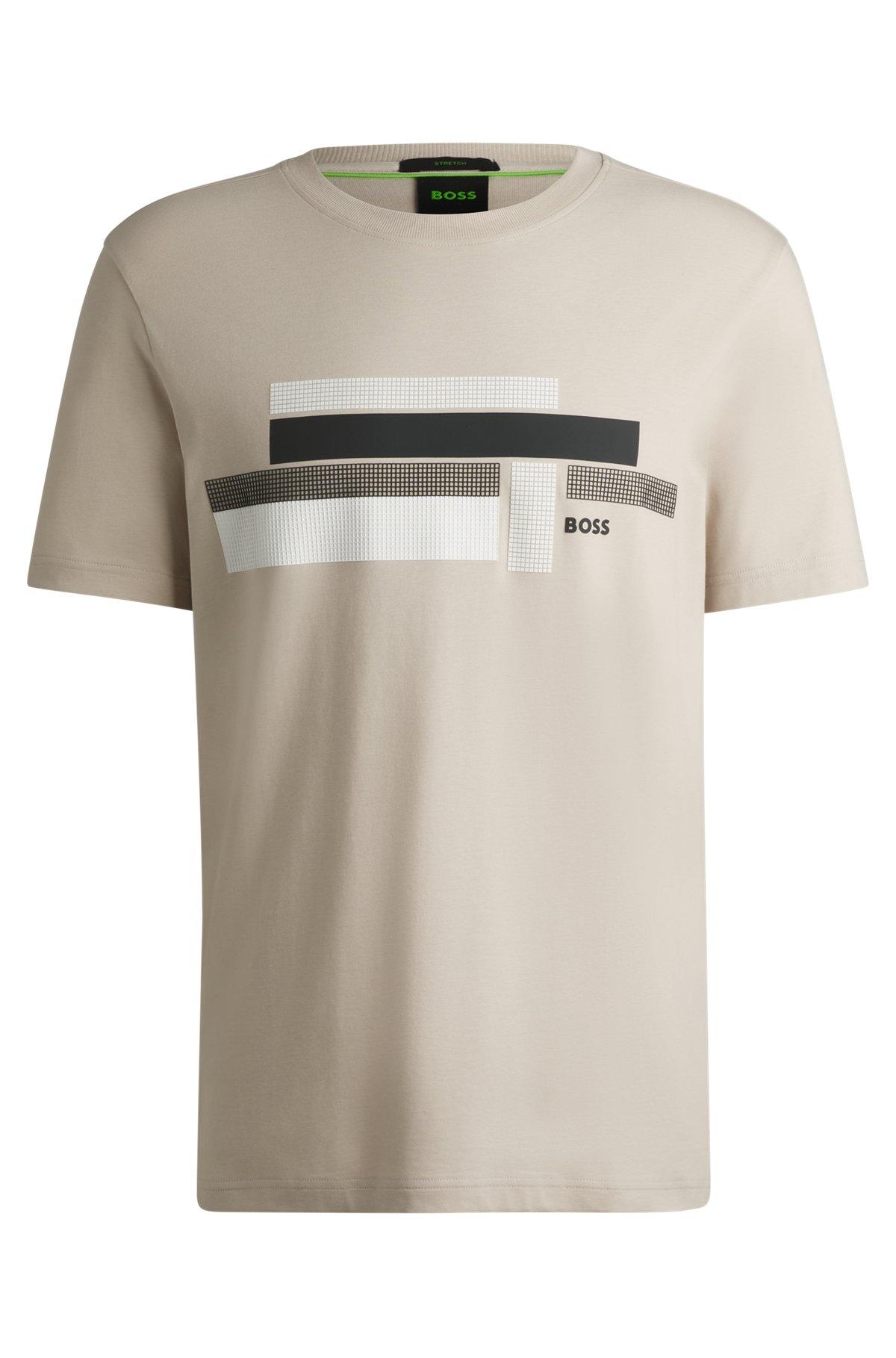 Relaxed-fit T-shirt in stretch fabric with logo artwork Product Image