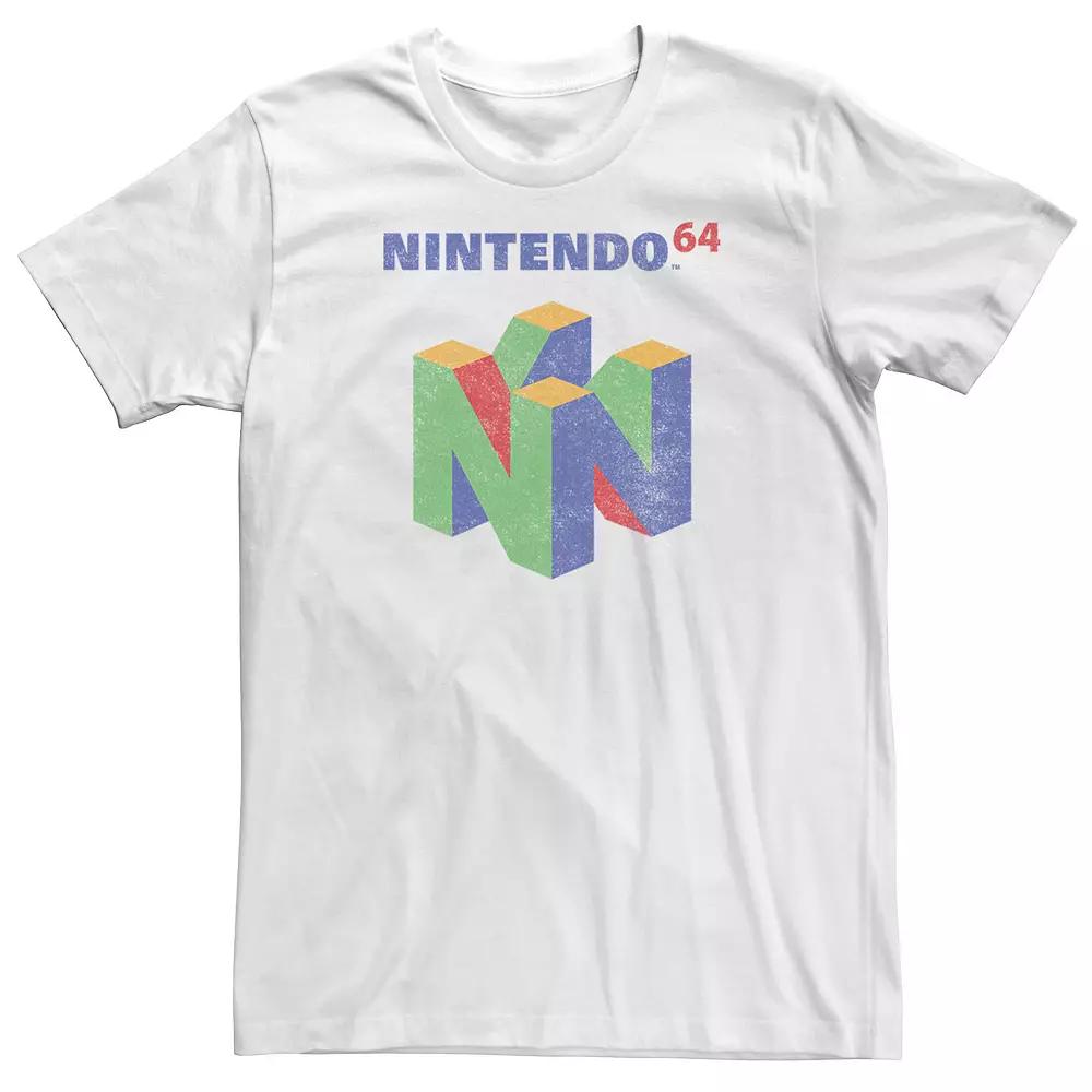 Big & Tall Nintendo 64 Logo Colorful Tee, Men's,  Product Image