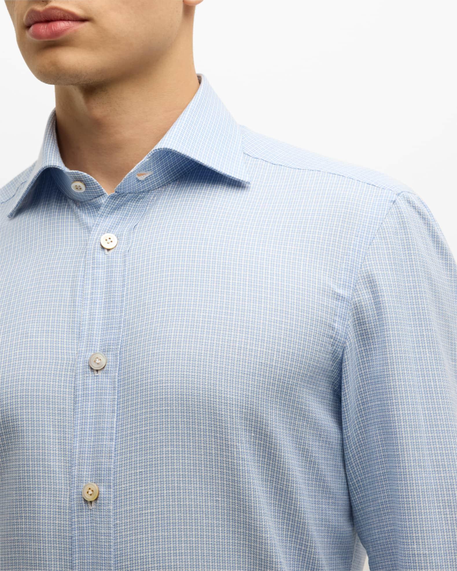 Men's Cotton Micro-Check Sport Shirt Product Image