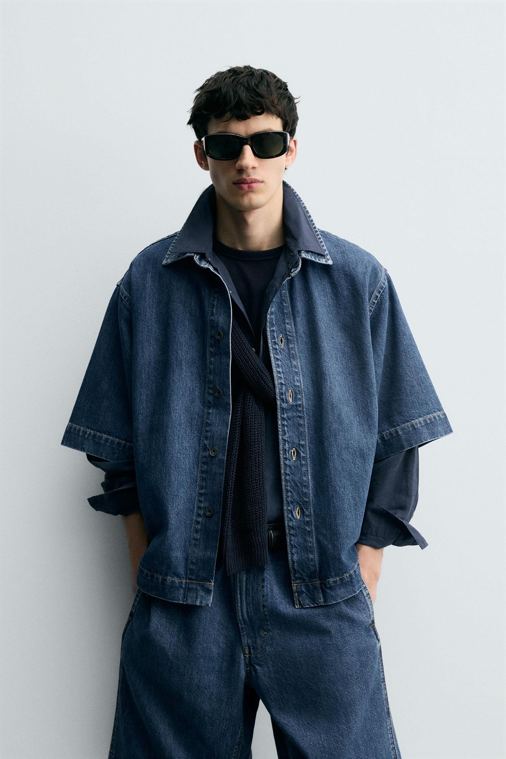 SHORT SLEEVE DENIM SHIRT Product Image