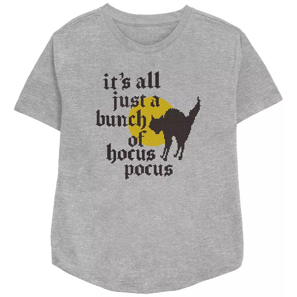 Disney's Hocus Pocus Thackery Binx It's All Just A Bunch Of Hocus Pocus Women's Relaxed Fit Graphic Tee,  Product Image