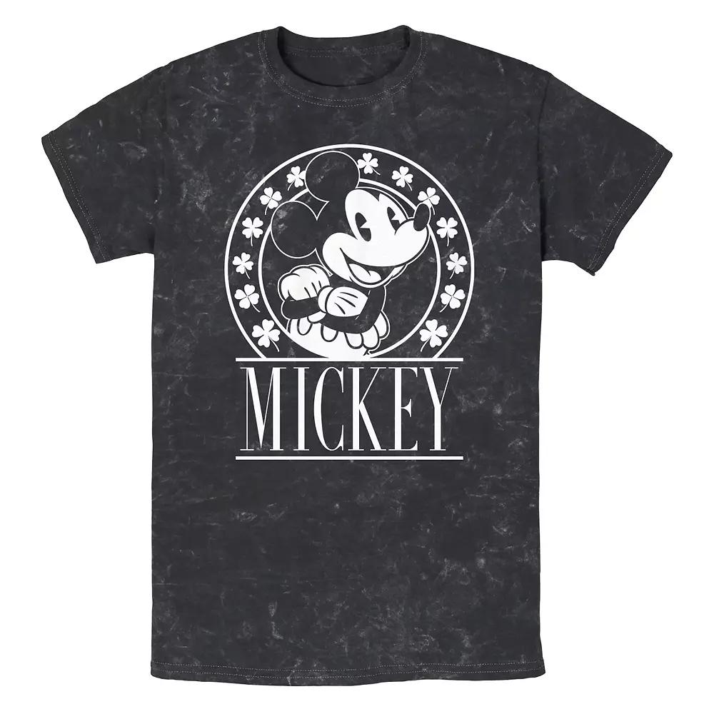 Disney's Mickey Mouse Lucky Stamp Mineral Wash Men's Graphic Tee,  Product Image