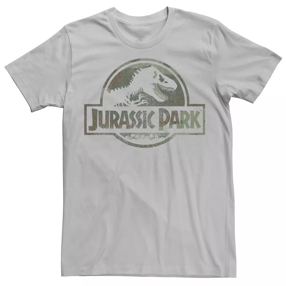 Mens Jurassic Park Camo Fossil Logo Tee, Men's,  Product Image