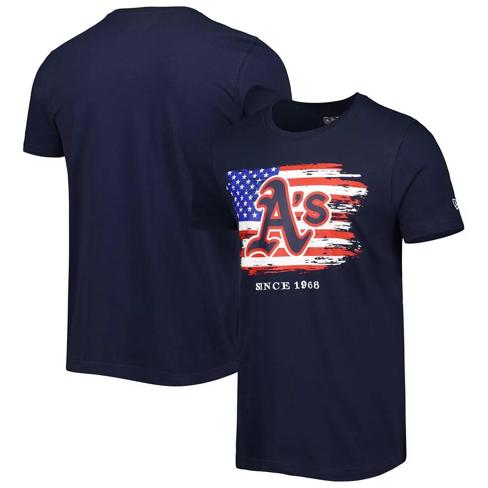 Men's New Era Navy Oakland Athletics 4th of July Jersey T-Shirt, Size: Medium, Blue Product Image