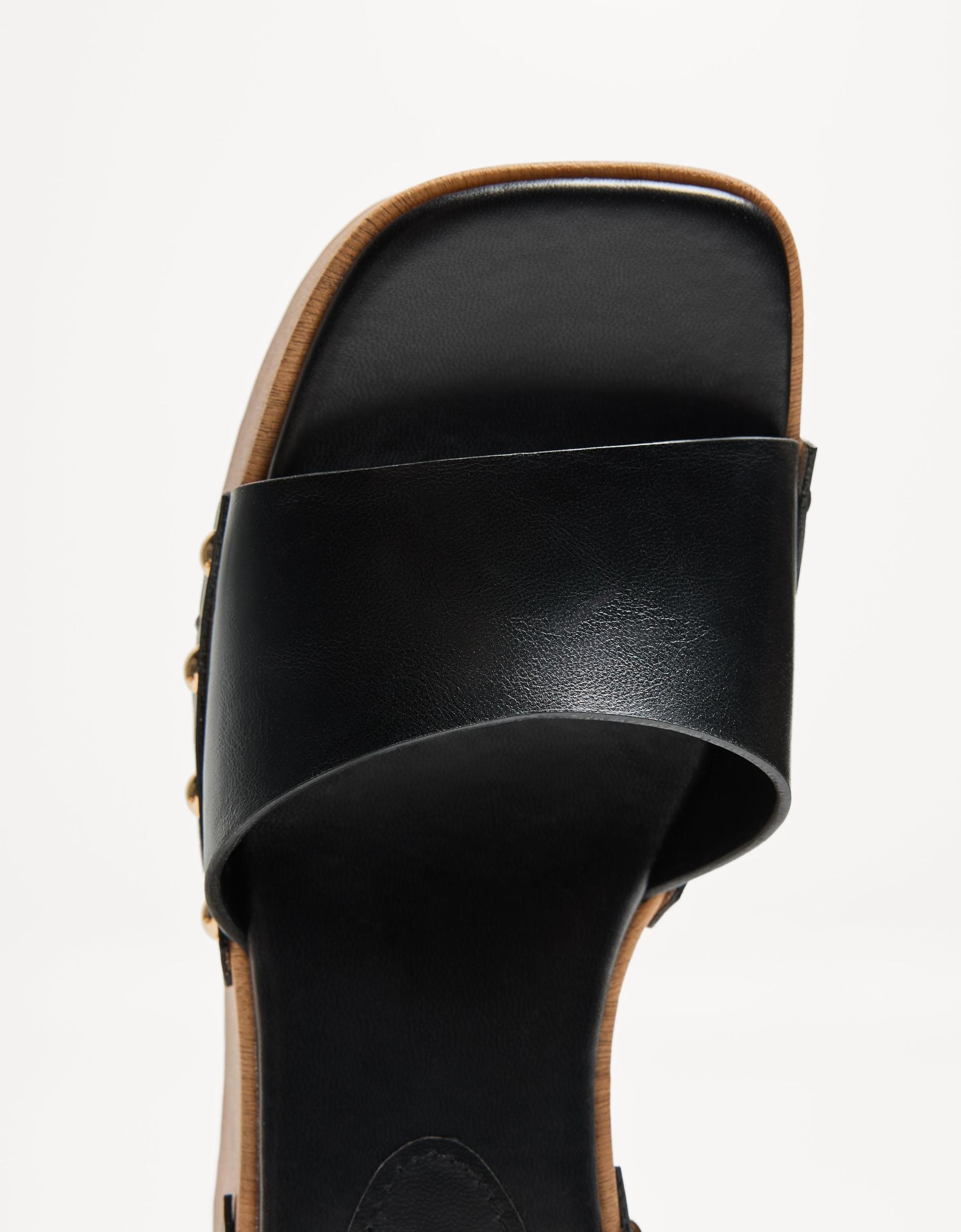 High-heel slingback wedge sandals Product Image