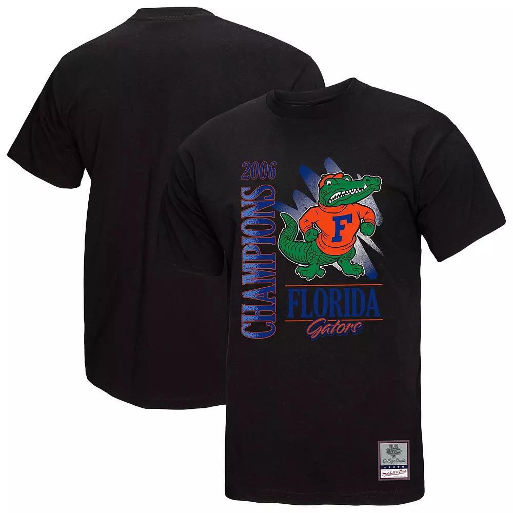 Men's Mitchell & Ness Black Florida Gators Retro Brush Mineral Wash T-Shirt,  Product Image