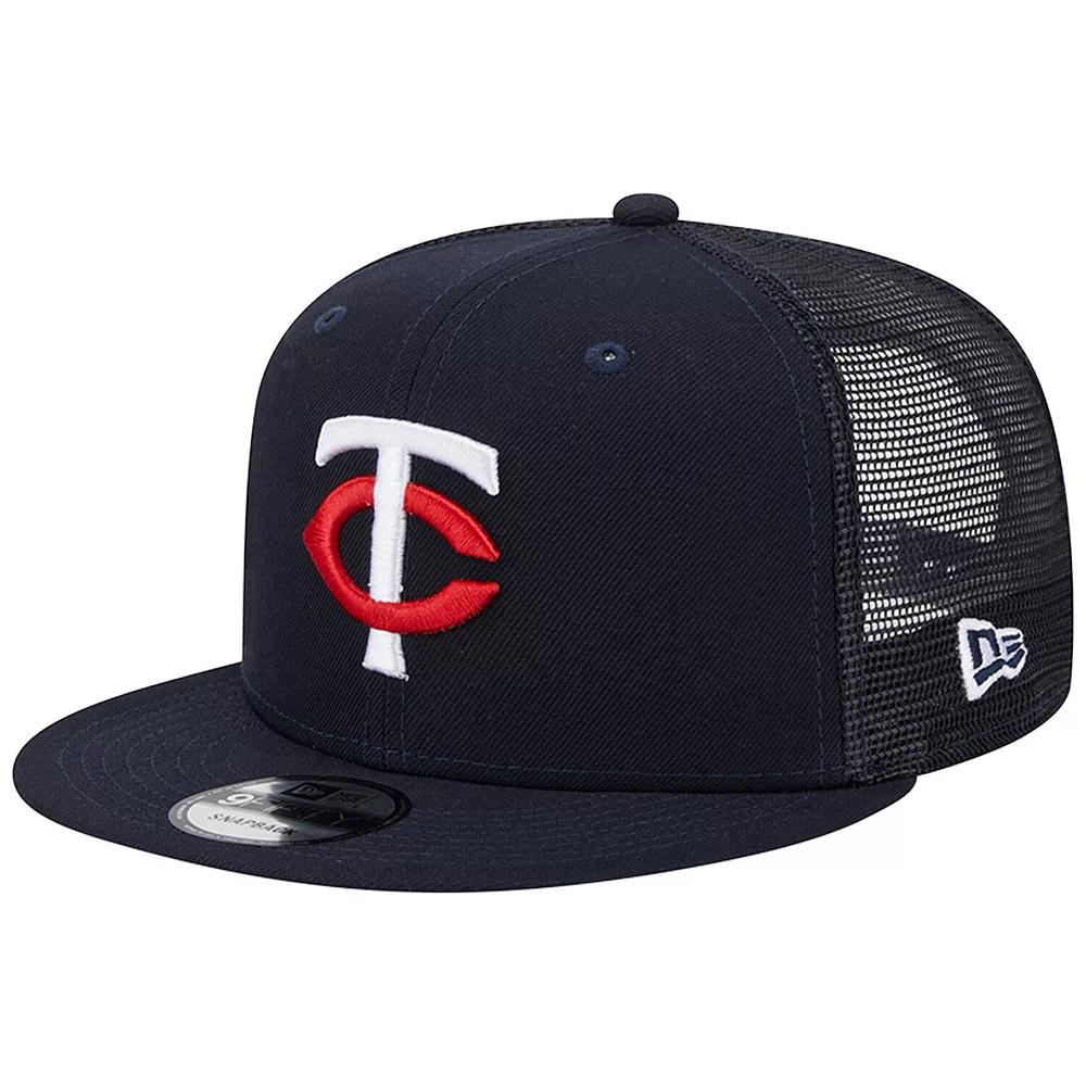 Men's New Era Navy Minnesota Twins Team Color Trucker 9FIFTY Snapback Hat, Blue Product Image