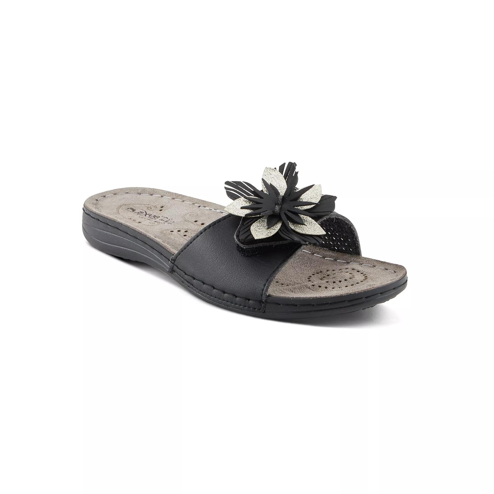 Flexus by Spring Step Flowerstars Women's Slide Sandals, Size: 36, Black Product Image