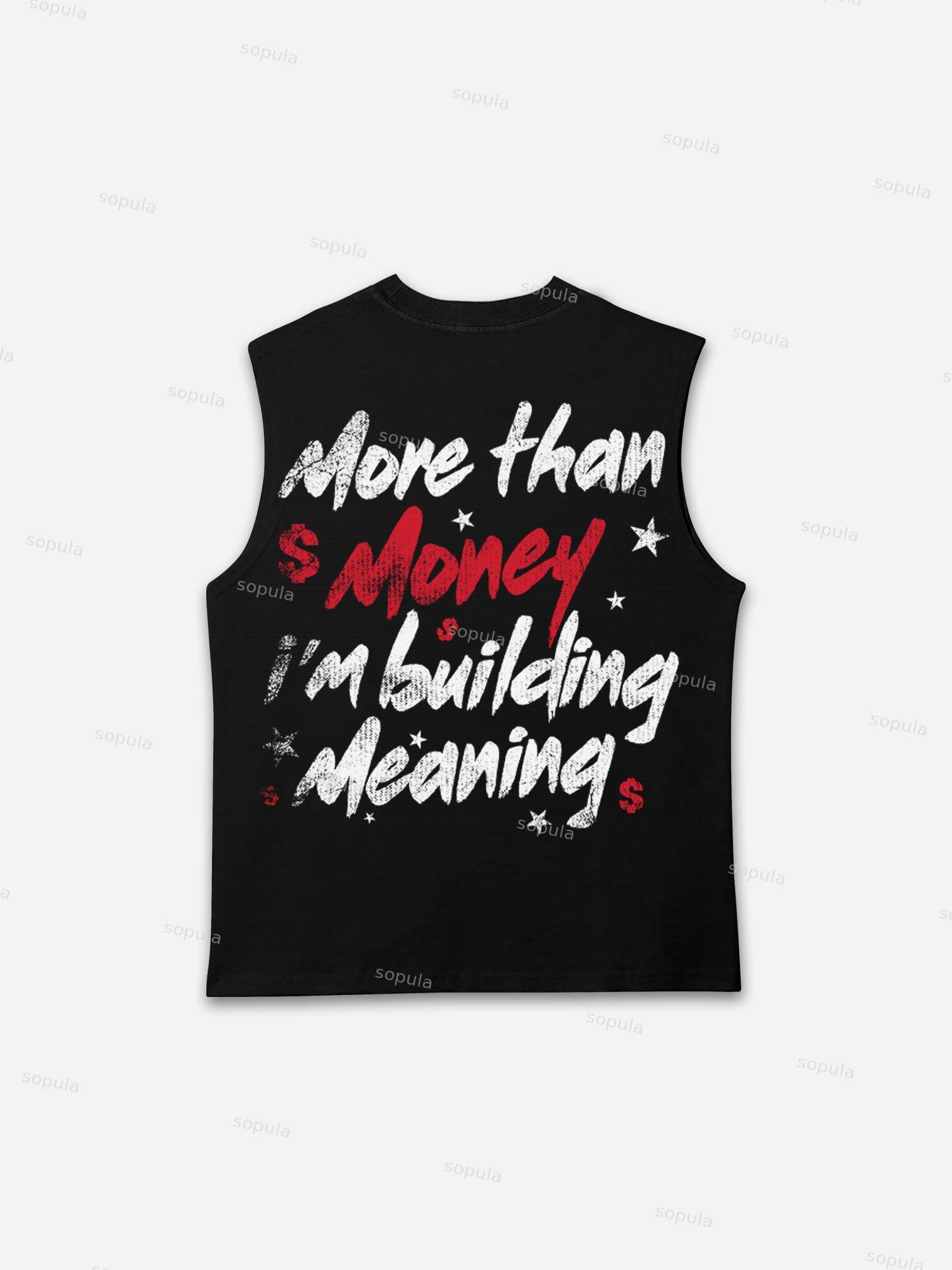 Never Broke God Glock Dollar Vintage Graphic Tank Top Product Image