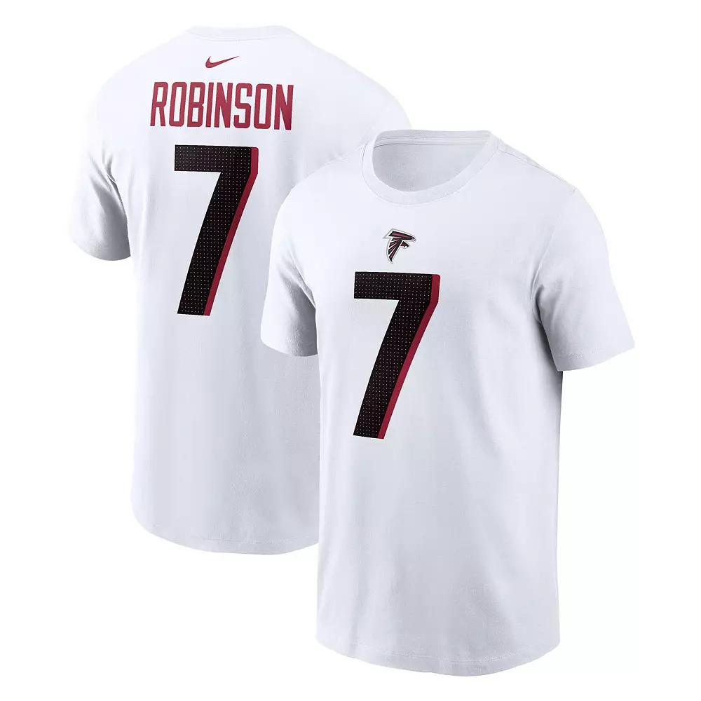 Men's Nike Bijan Robinson White Atlanta Falcons Player Name & Number T-Shirt,  Product Image
