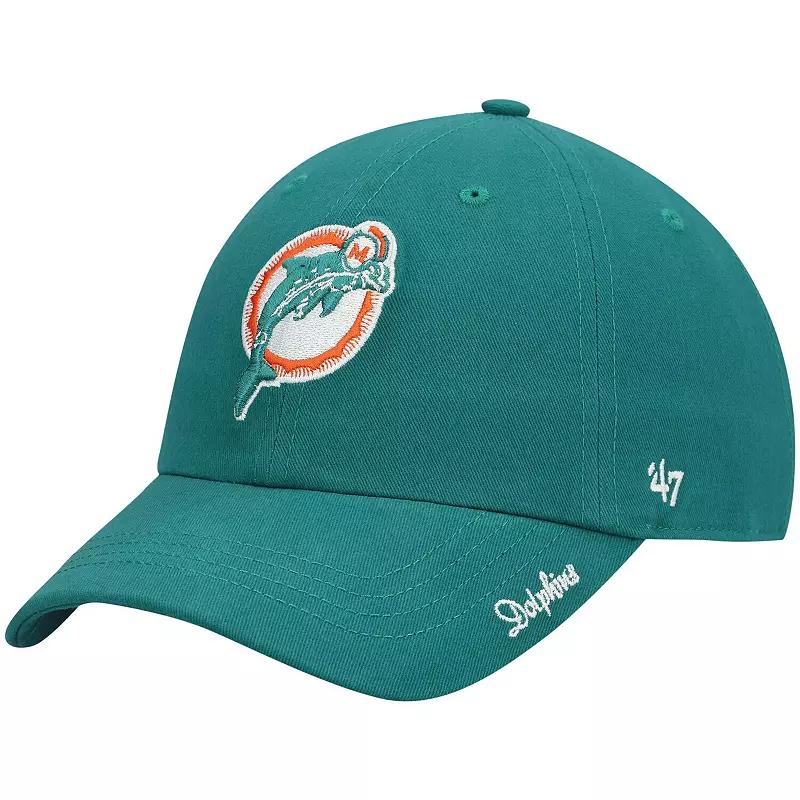 Women's '47 Aqua Miami Dolphins Miata Clean Up Legacy Adjustable Hat, Turquoise A Product Image
