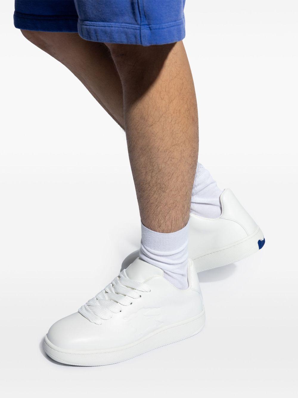 twisted metal detail leather sneakers Product Image