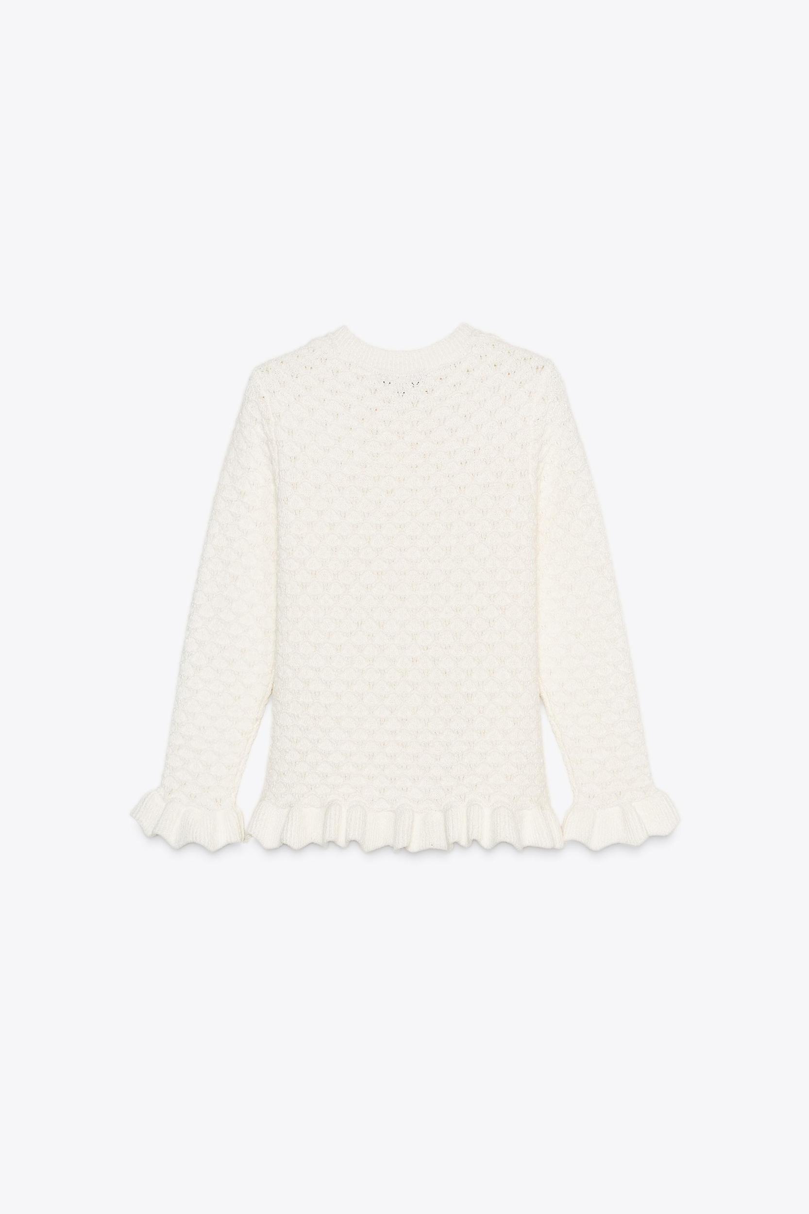 RUFFLED KNIT CARDIGAN Product Image