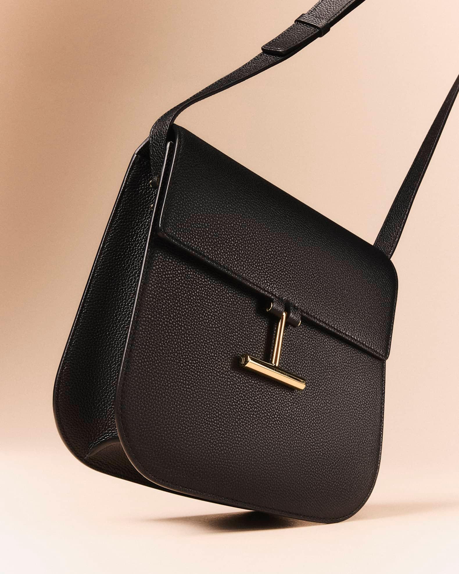 Tara Medium Crossbody in Grained Leather with Leather Strap Product Image