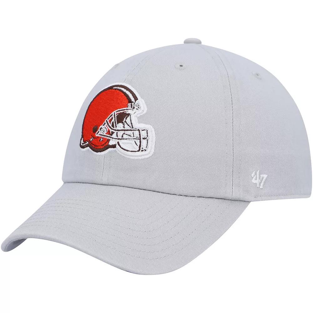 Men's '47 Gray Cleveland Browns Team Clean Up Adjustable Hat, Grey Product Image