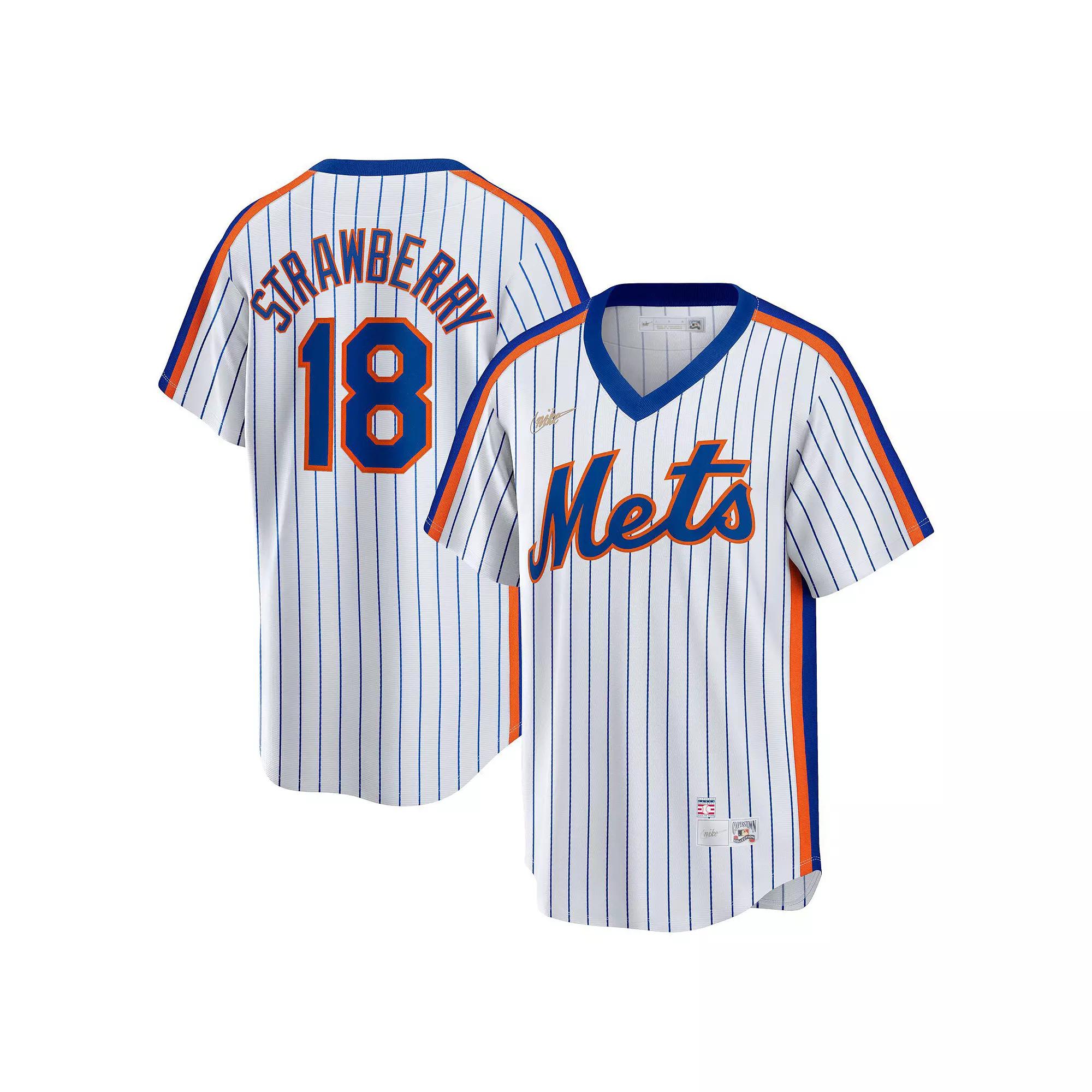 Men's Nike Darryl Strawberry White New York Mets Home Cooperstown Collection Player Jersey,  Product Image