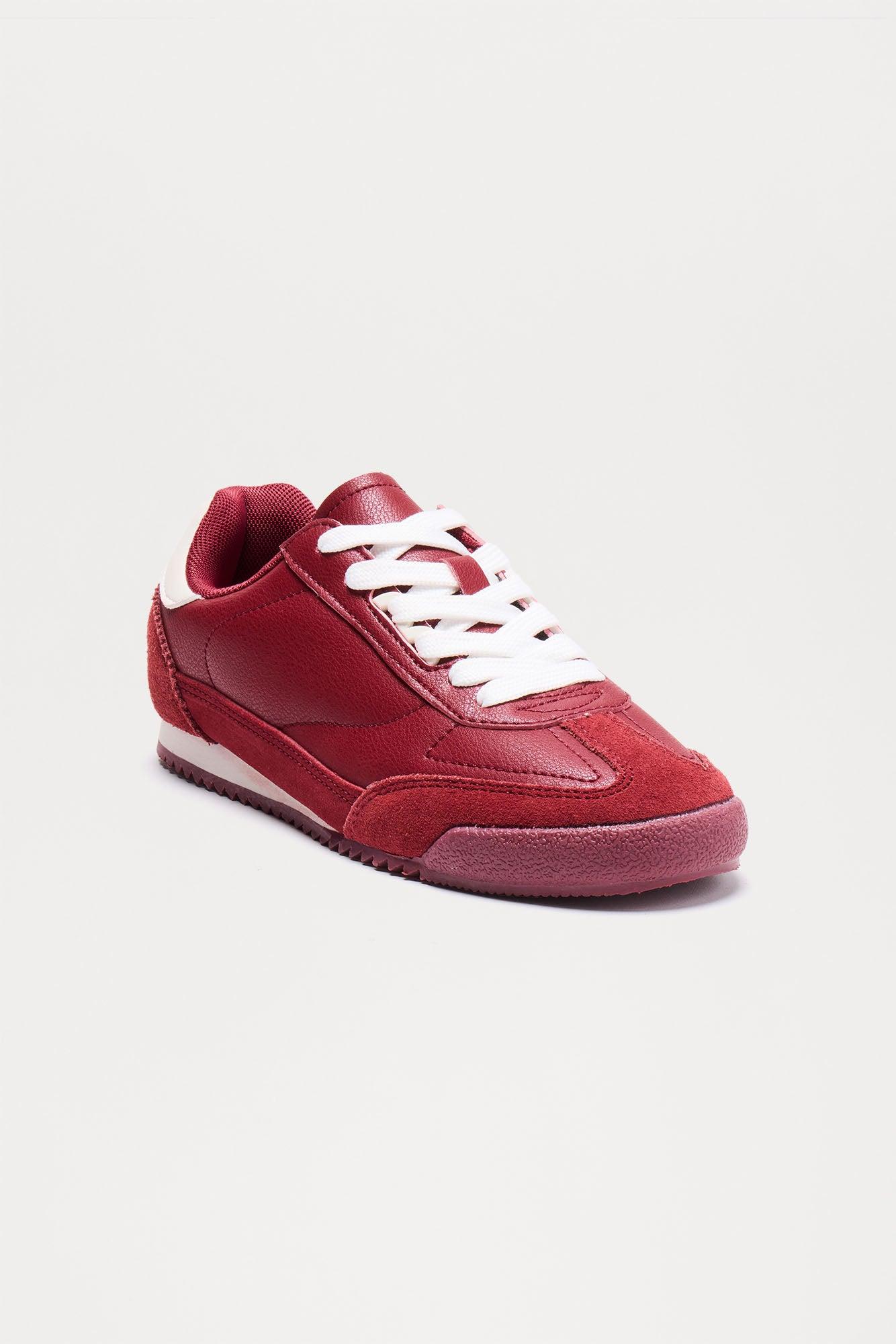 Justin Low Top Sneakers - Burgundy Female Product Image