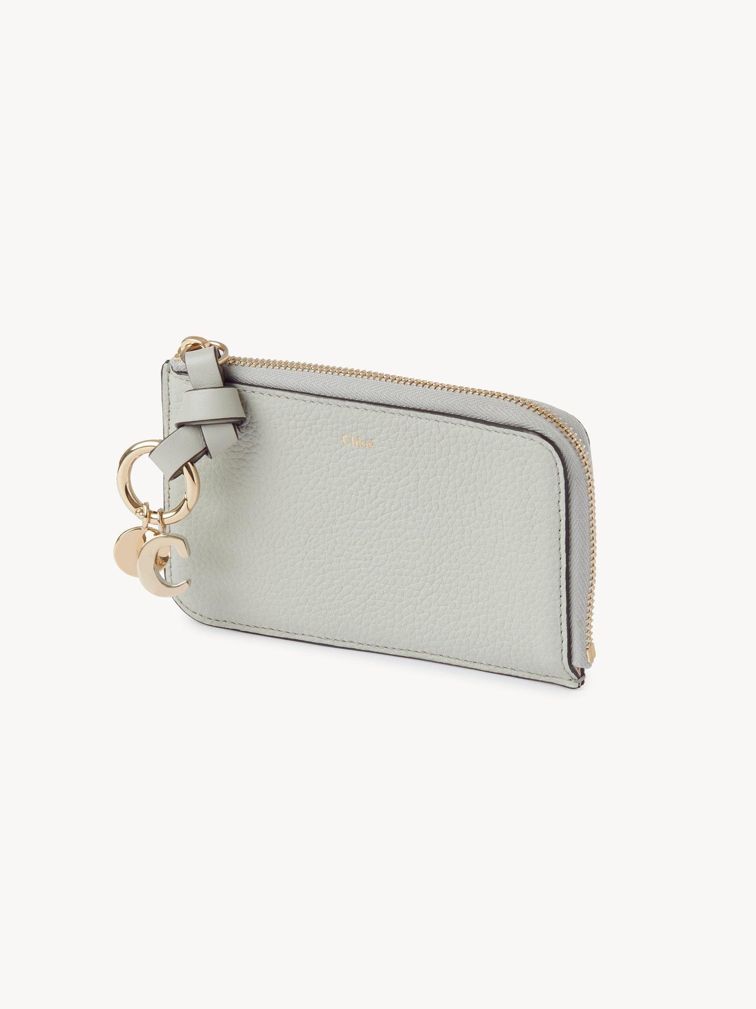 Alphabet wallet in grained leather Product Image