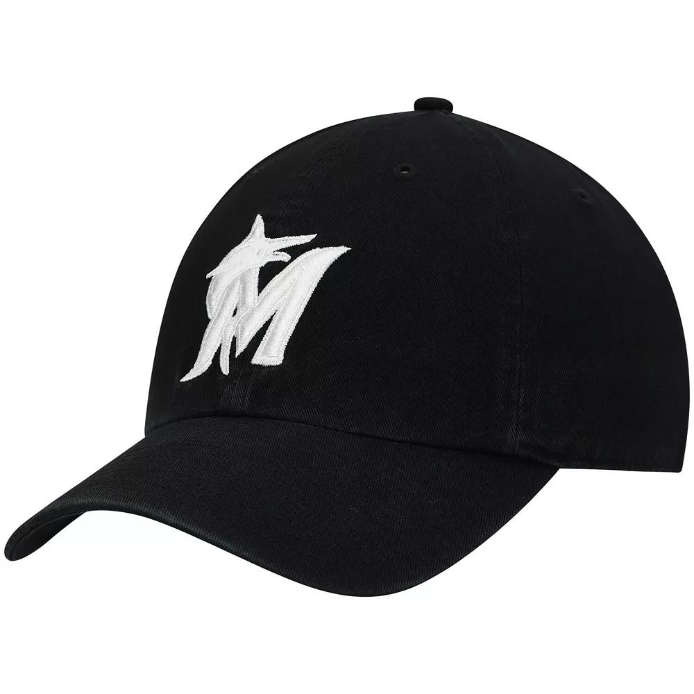 Men's '47 Black Miami Marlins Challenger Adjustable Hat Product Image