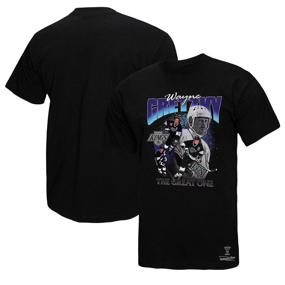 Men's Mitchell & Ness Wayne Gretzky Black Los Angeles Kings Player Collage T-Shirt,  Product Image