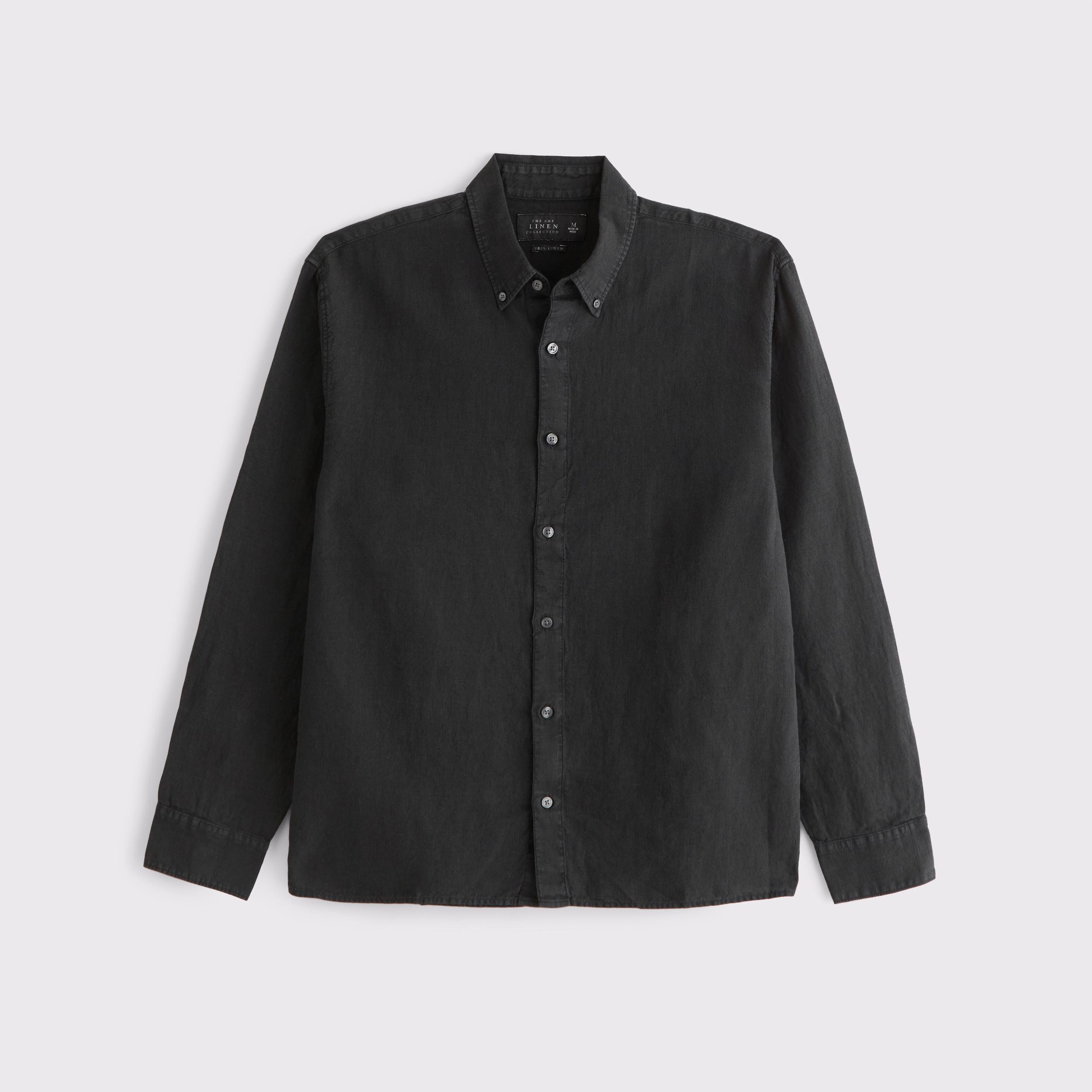 Linen Button-Up Shirt Product Image