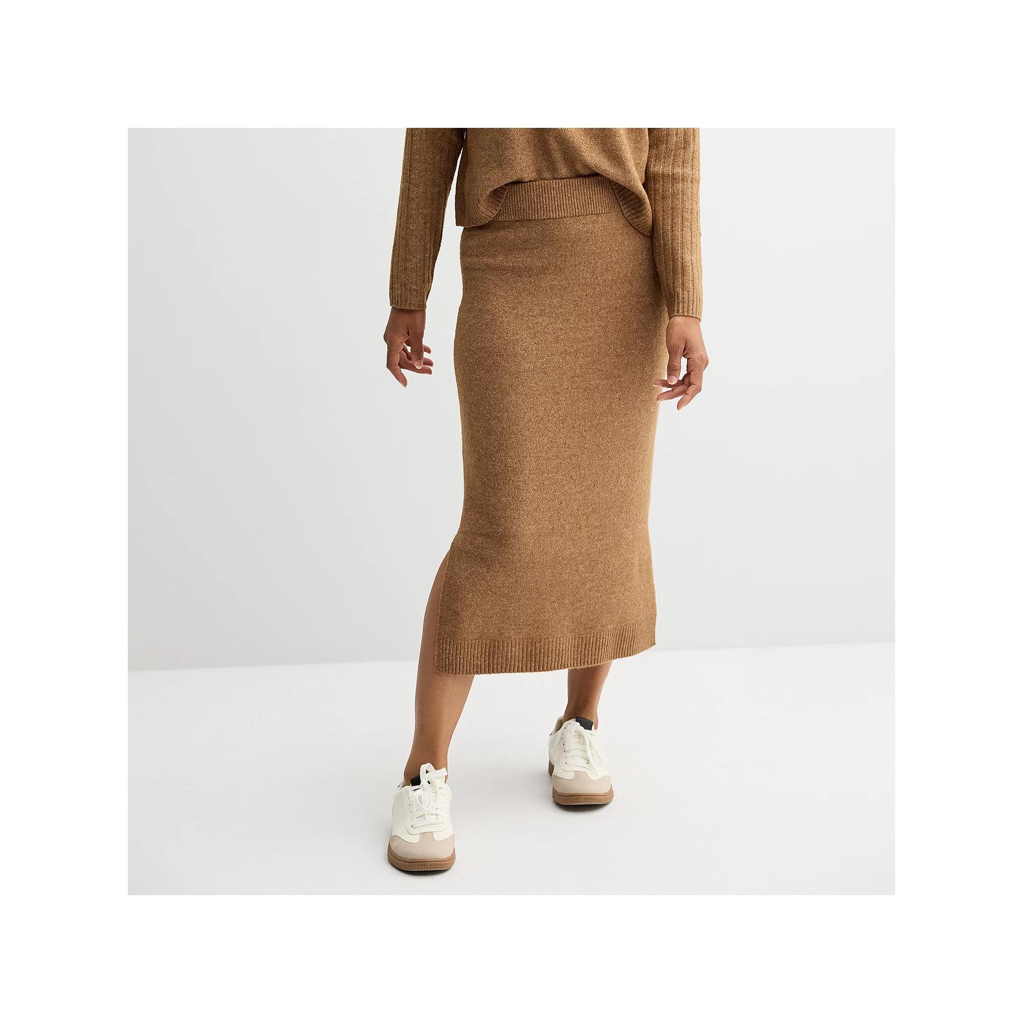 Petite Sonoma Goods For Life® Midi Sweater Skirt, Women's, Size: Small Petite, Tosa Brown Product Image