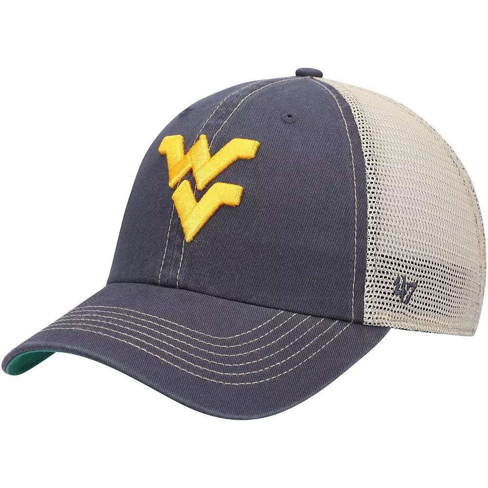 Men's '47 Navy West Virginia Mountaineers Trawler Trucker Snapback Hat, Blue Product Image