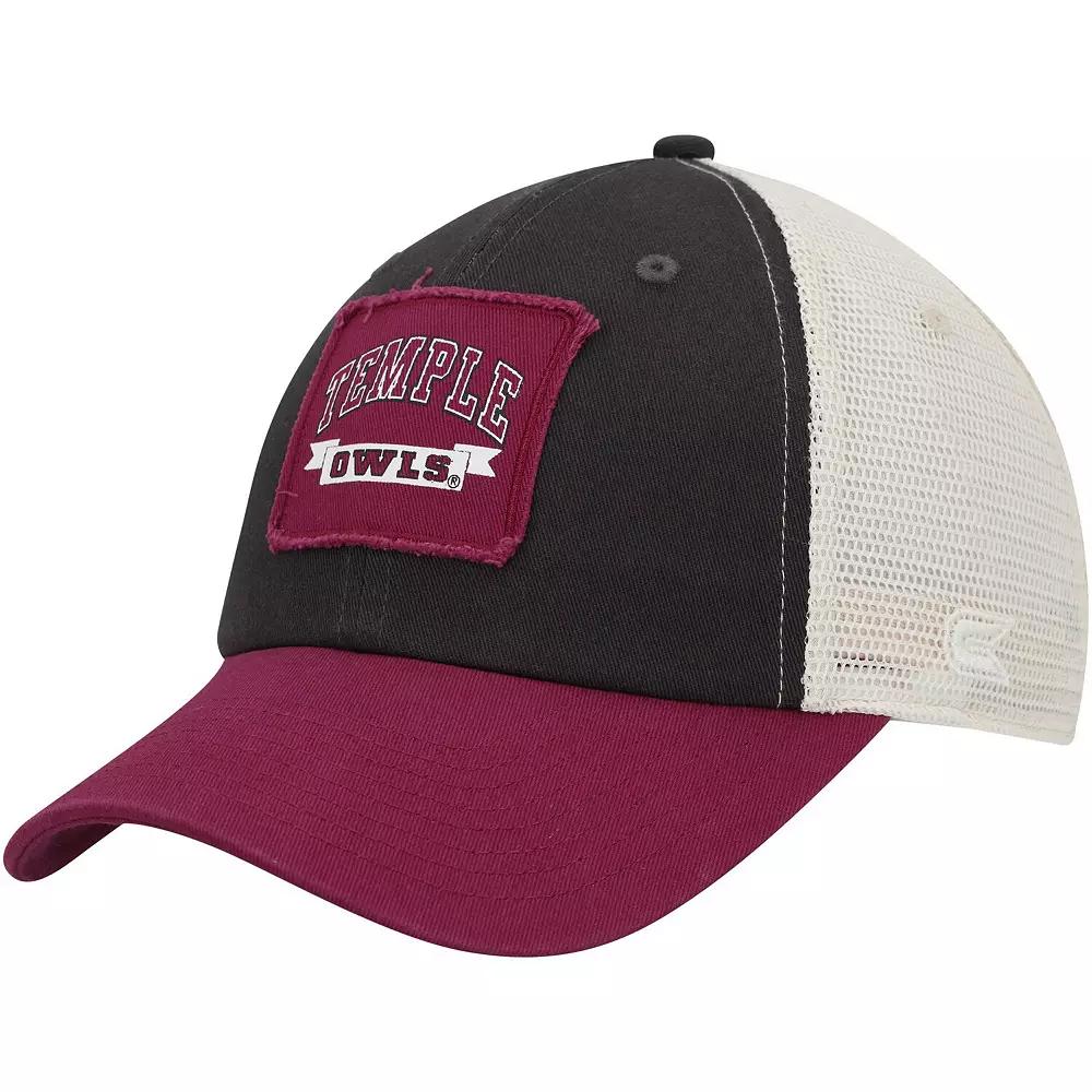 Men's Colosseum  Charcoal Temple Owls Objection Snapback Hat, Tem Charco Product Image