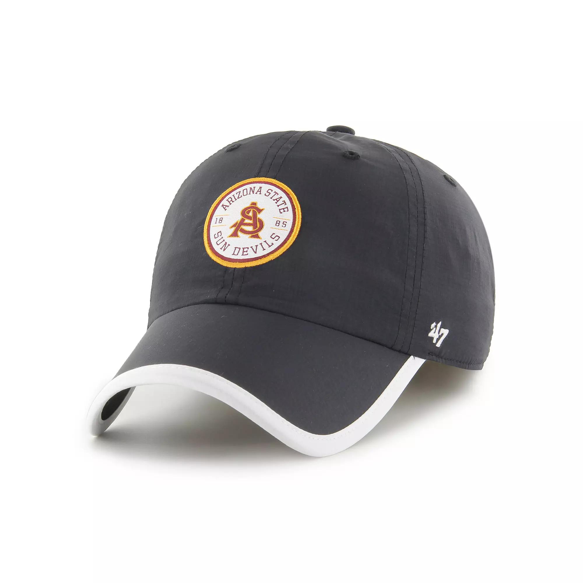Men's '47  Black Arizona State Sun Devils Microburst Clean Up Adjustable Hat Product Image