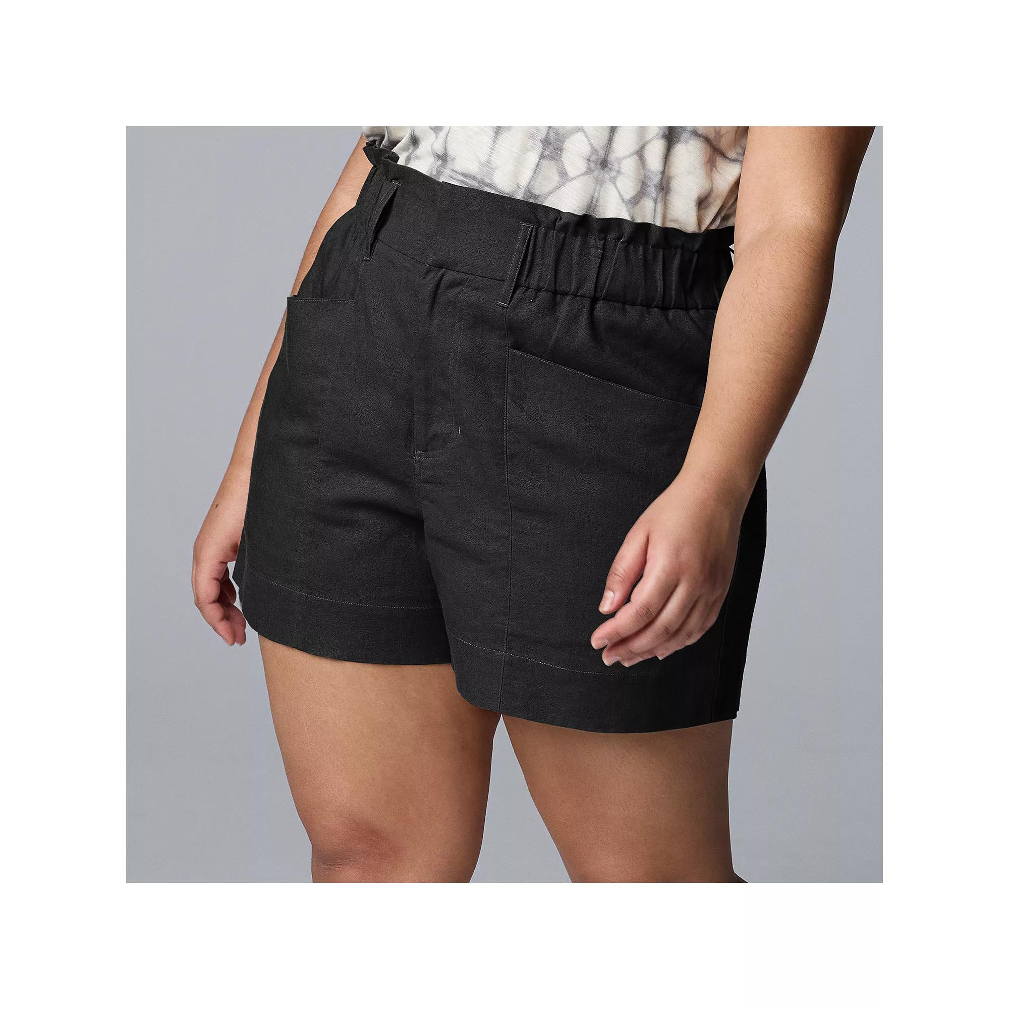 Plus Size Simply Vera Vera Wang Utility Shorts, Women's, Size: 1XL, Green Tapenade Product Image