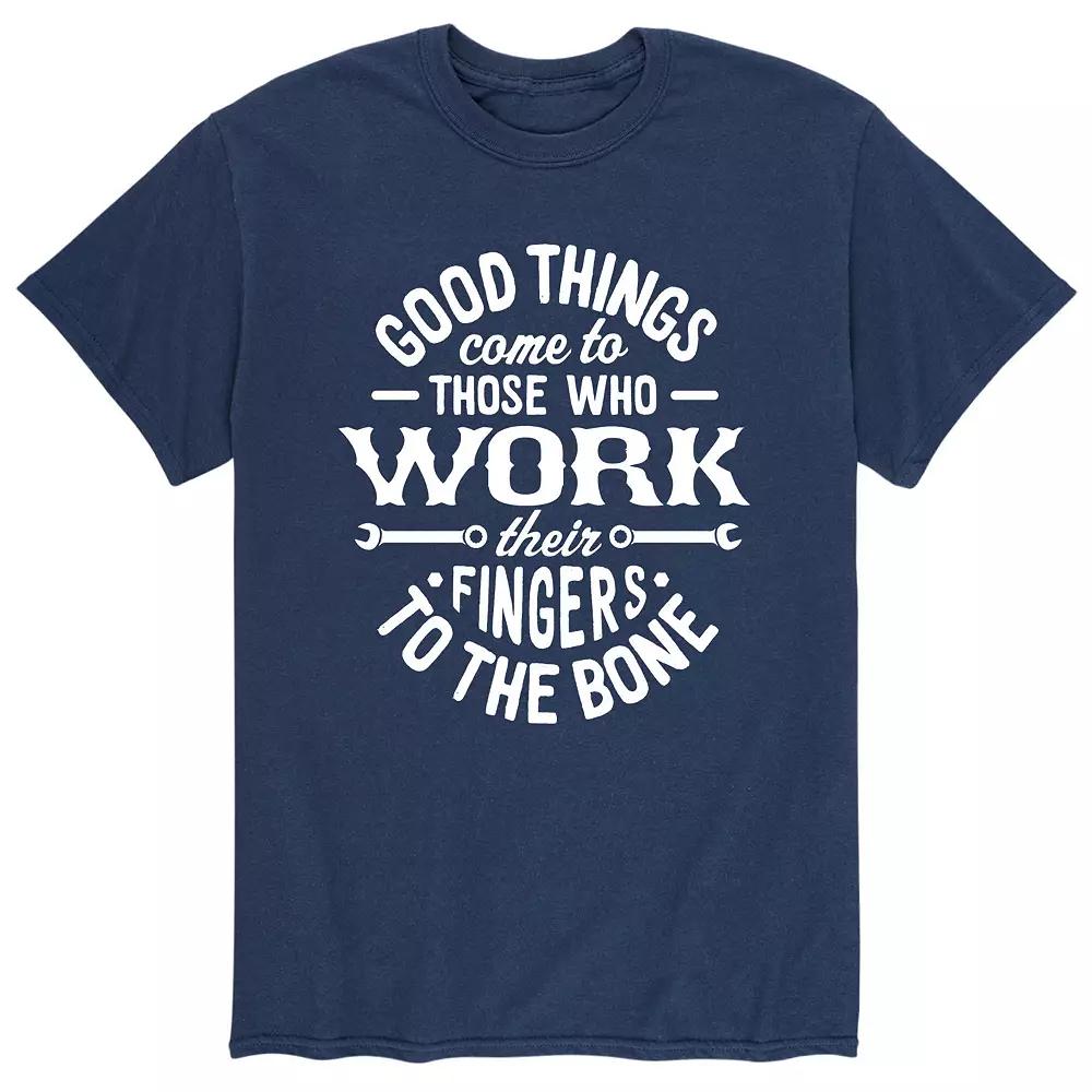 Men's Good Things Come Work Fingers Tee,  Product Image