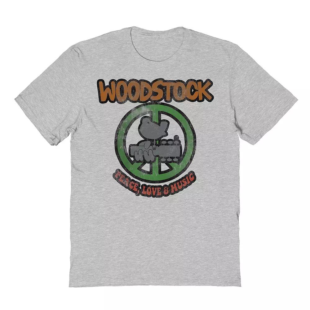 Men's Peace Love & Music Graphic Tee, Size: Medium, Sport Gray Product Image