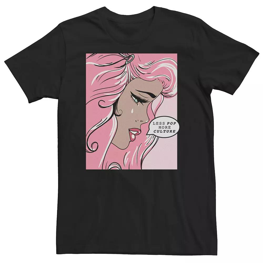 Big & Tall Trendy "Less Pop More Culture" Poster Tee, Men's,  Product Image