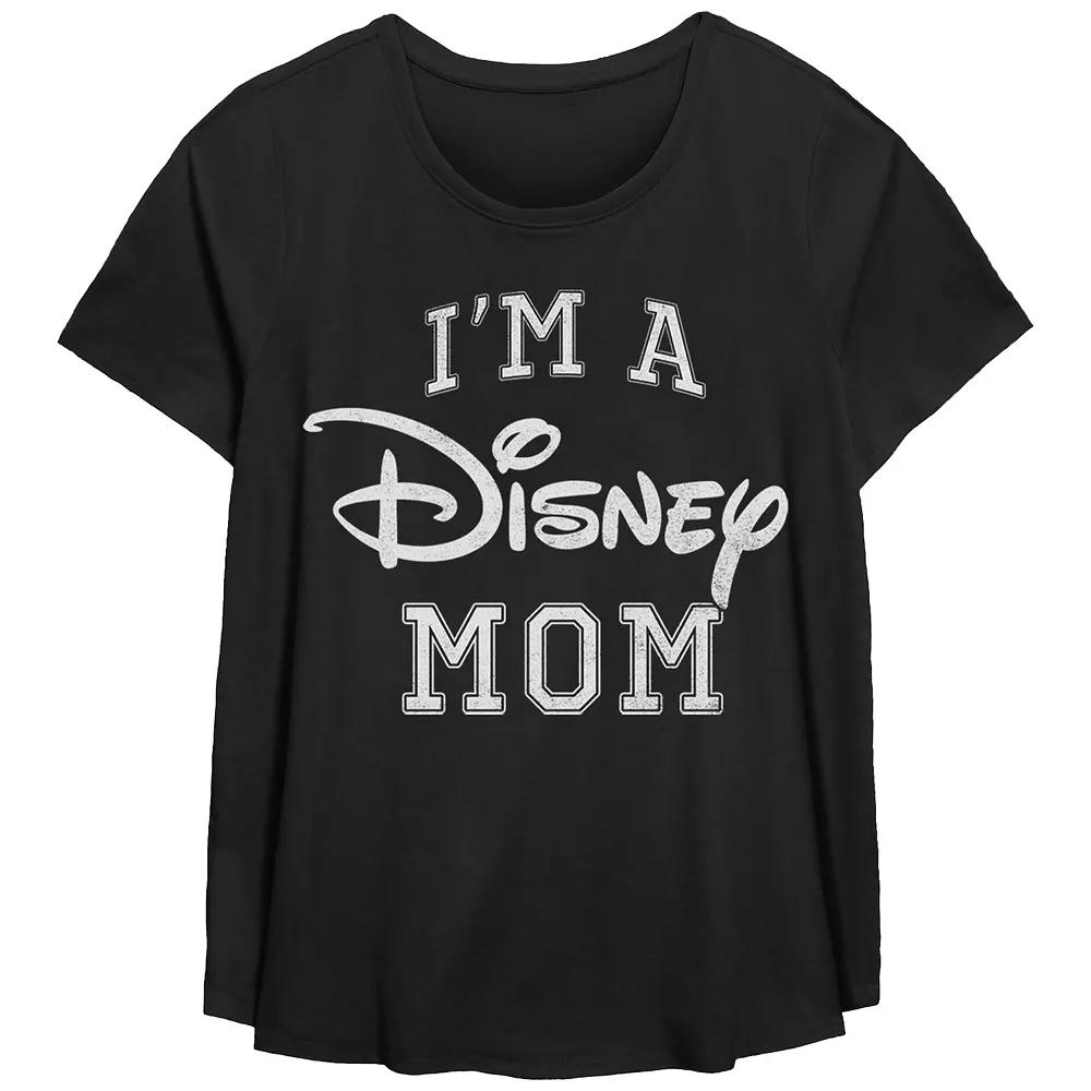 Disney's I'm A Disney Mom Varsity Style Women's Plus Graphic Tee,  Product Image