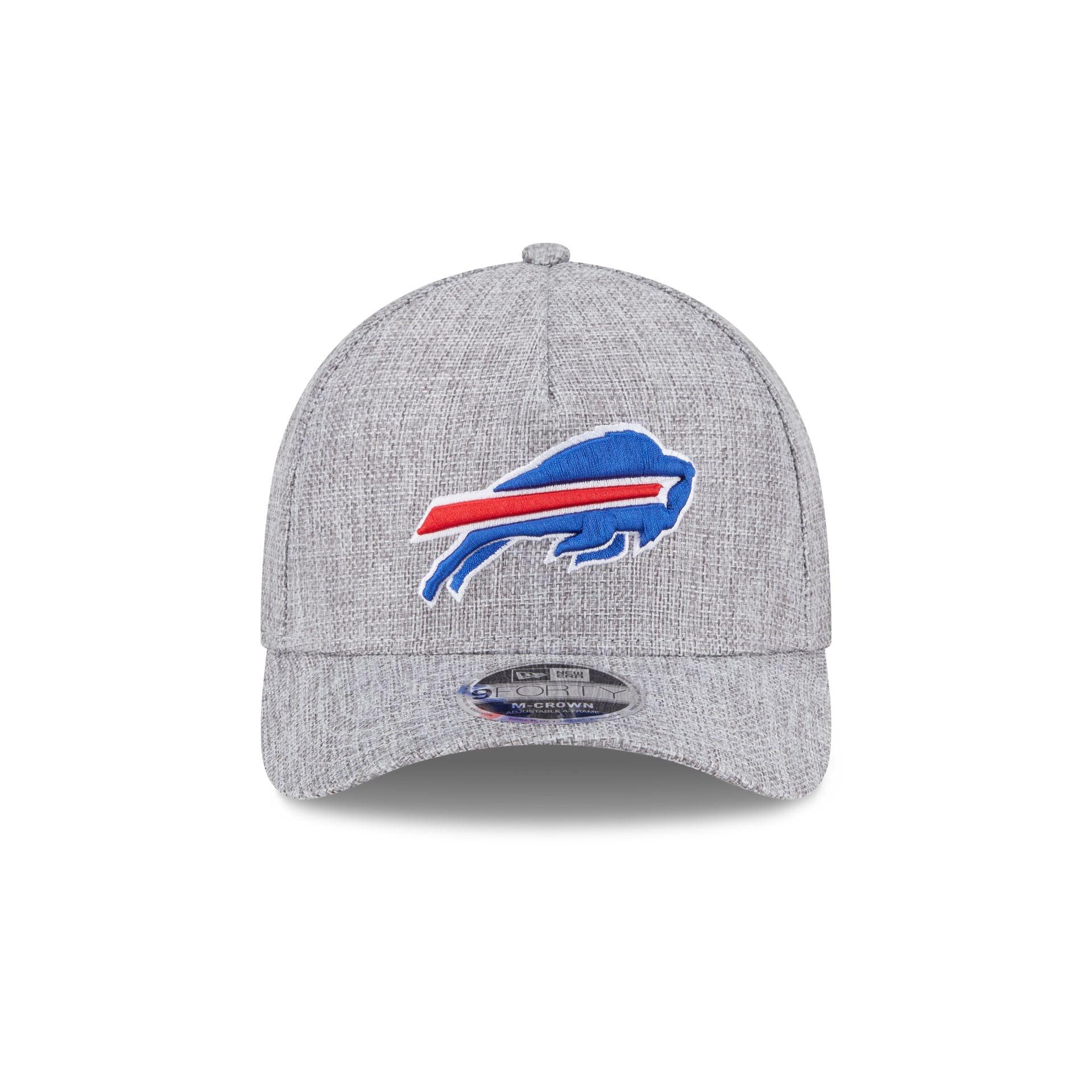 Buffalo Bills Cotton Weave Gray 9FORTY M-Crown A-Frame Snapback Hat Male Product Image